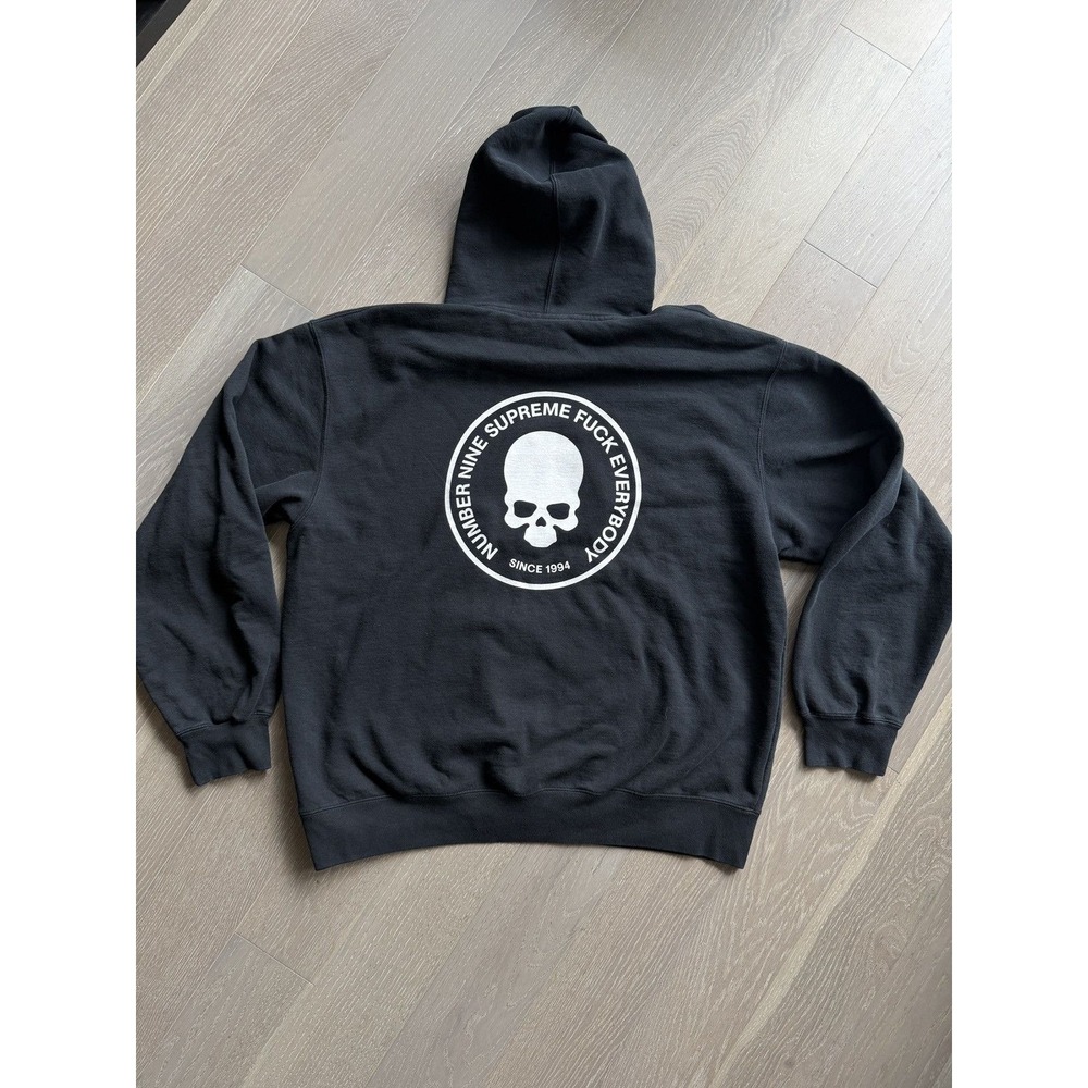 XXL Black Supreme Number Nine Hooded Sweatshirt ✅❤️ BRAND NEW No.9 FW25 RARE